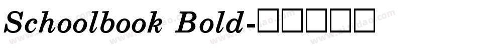 Schoolbook Bold字体转换
